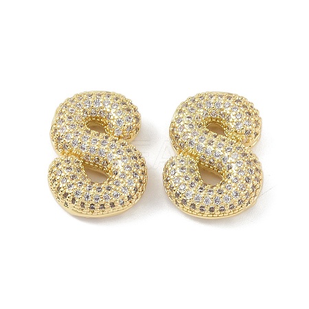 Brass Micro Pave Clear Cubic Zirconia Pendants KK-Z041-01G-S-1