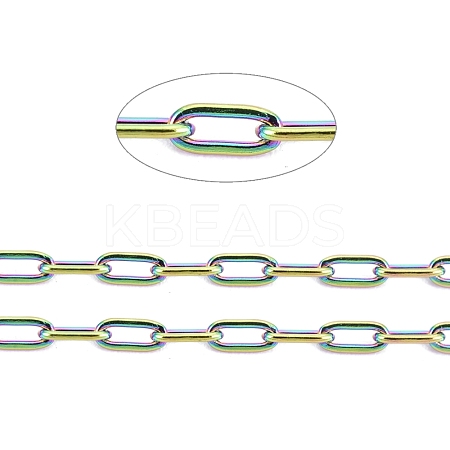 Ion Plating(IP) 304 Stainless Steel Paperclip Chains CHS-F010-01A-MC-01-1