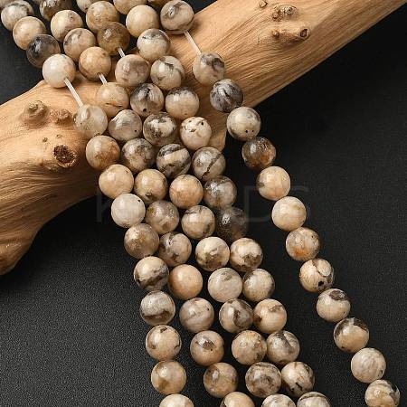 Natural Feldspar Beads Strands X-G-S259-26-6mm-1