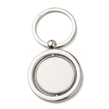 Rotatable Alloy Blank Keychain Cabochon Settings KEYC-F041-01P-1