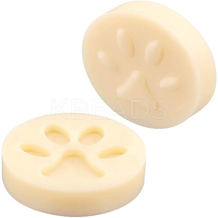 Dog Paw Shape Key Ring Hanging Plastic Mold DIY-WH0183-46-1