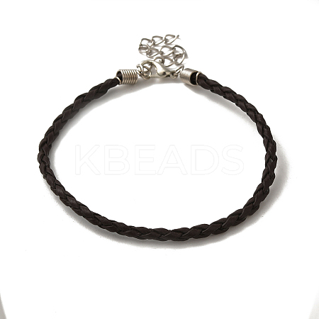 Trendy Braided Imitation Leather Bracelet Making BJEW-S076-017-1
