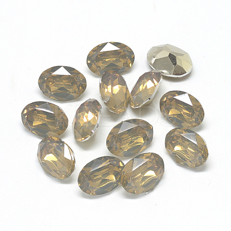 Pointed Back Resin Rhinestone Cabochons RESI-T013-10x14mm-A18-1