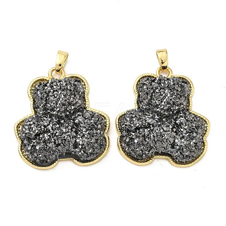 Brass Resin Pendants KK-C158-04A-G-1
