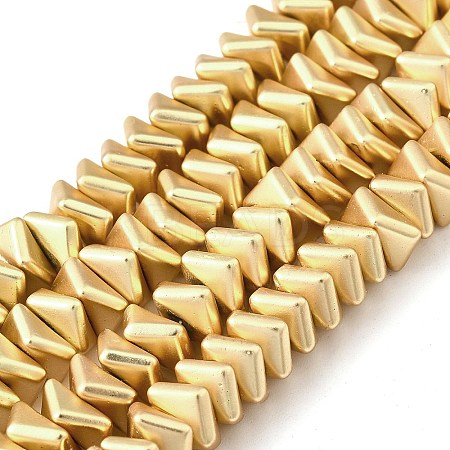 Matte Electroplated Synthetic Non-magnetic Hematite Beads Strands G-L606-F01-01B-1