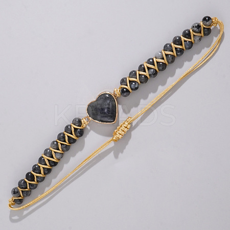 Natural & Dyed Imperial Jasper  Braided Bead Bracelets for Women FH7379-7-1