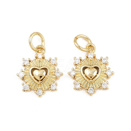 Brass Micro Pave Cubic Zirconia Pendants KK-A269-52G-1