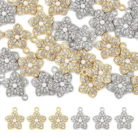 20Pcs 2 Colors Alloy Rhinestone Pendants FIND-YW0010-37-1