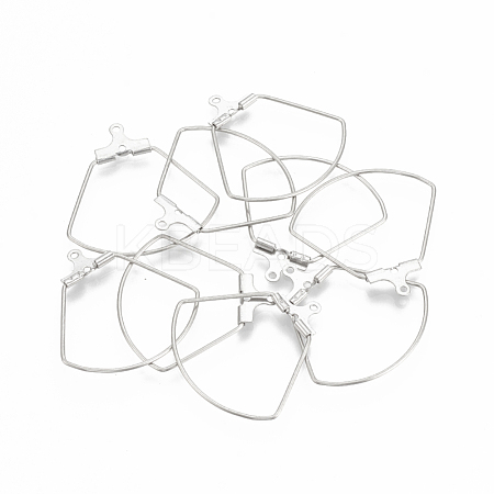 Tarnish Resistant 304 Stainless Steel Wire Pendants STAS-S103-03-1