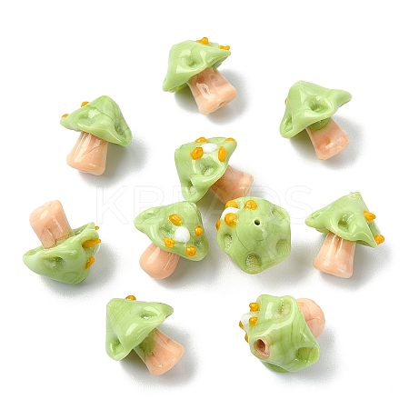 10Pcs Handmade Lampwork Bumpy Beads LAMP-YW0001-89D-1