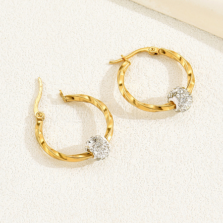 Fashionable and Elegant Water Diamond Hoop Earrings for Women XE6457-1