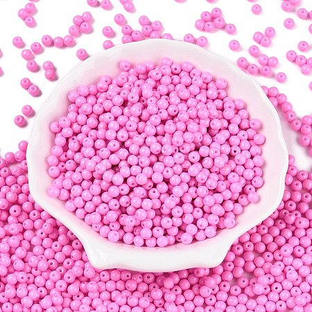 Opaque Baking Paint Glass Beads DGLA-T004-03J-1
