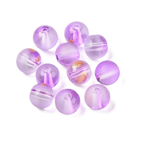 Frosted Baking Paint Glass Beads DGLA-N005-8mm-06-1