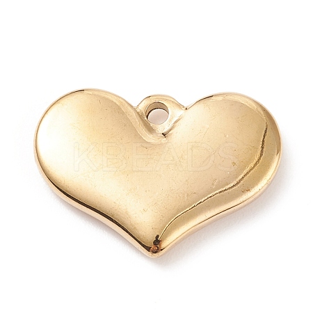 PVD Vacuum Plating 304 Stainless Steel Stamping Blank Tag Heart Pendants STAS-G218-08G-1-1