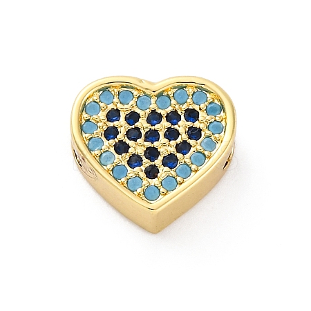 Brass Cubic Zirconia Beads KK-S510-41G-02-1