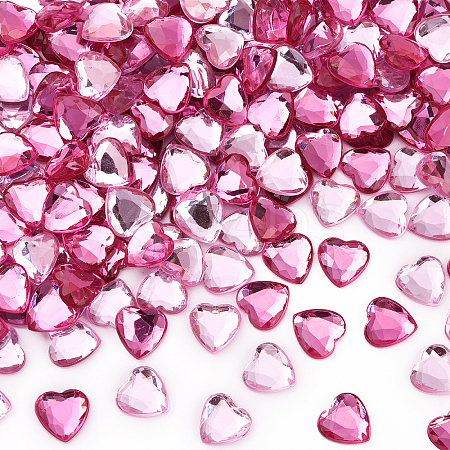 200Pcs 2 Colors Imitation Taiwan Acrylic Rhinestone Cabochons GACR-YW0001-06-1