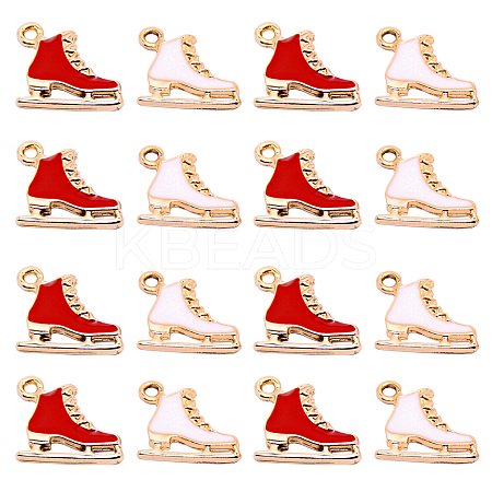 20Pcs 2 Colors Alloy Enamel Pendants PALLOY-CJ0001-137-1