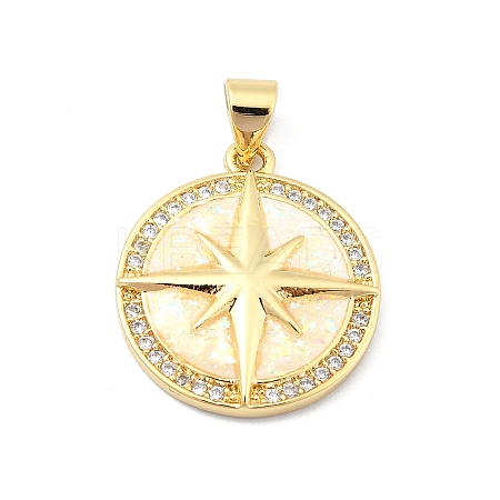 Brass Micro Pave Clear Cubic Zirconia Pendants KK-A221-09G-1