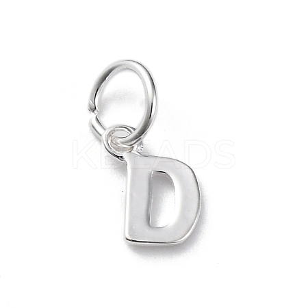925 Sterling Silver Letter Charms STER-C012-01S-D-1