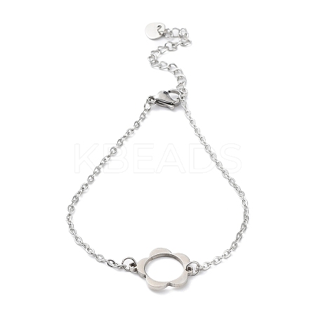 Tarnish Resistant 201 Stainless Steel Link Bracelets with Cable Chains LS-BJEW-P297-01P-A-1