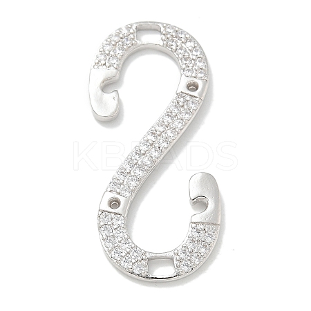 Rack Plating Brass Micro Pave Cubic Zirconia Pendants KK-L224-067P-1