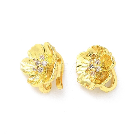 Brass Micro Pave Clear Cubic Zirconia Pendants KK-A236-09G-1