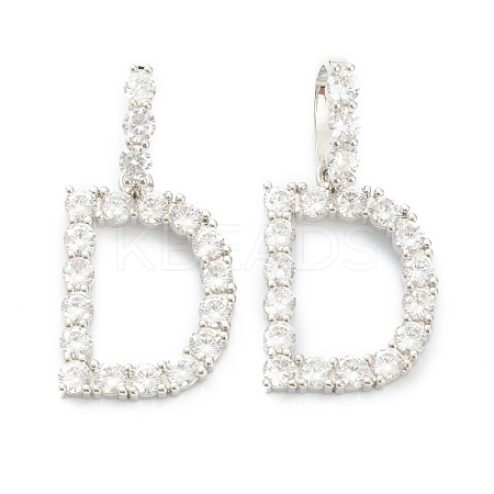 Brass+Cubic Zirconia Pendants ZIRC-J039-18P-D-1