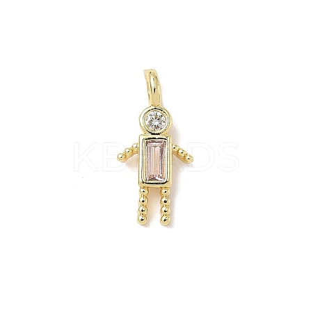 Brass Micro Pave Cubic Zirconia Pendants ZIRC-I356-17G-A11-1