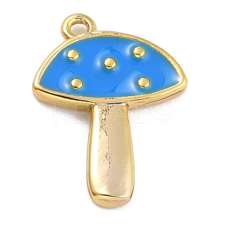 Autumn Theme Brass Enamel Pendants KK-P197-18B-G-1