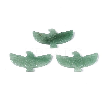 Eagle Shape Natural Green Aventurine Gemstone Pendants G-P563-05F-1