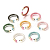 Brass Enamel Cuff Open Rings KK-CBA0E55-10G-4