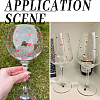 DIY Initial Letter A~Z Alphabet Brass Enamel Wine Glass Charm Rings Making Kits DIY-SC0024-59A-5