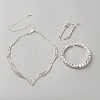 Brass & Rhinestone Jewelry Sets AJEW-WH0695-242S-1