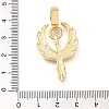 Brass Micro Pave Clear Cubic Zirconia Enamel Pendants KK-S049-29G-3