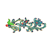 Chinese Style Alloy Enamel Chandelier Components Links X-ENAM-E329-63D-G-4