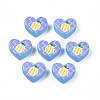 Autumn Theme Transparent Printed Acrylic European Beads LS-MACR-XCP0001-26A-2