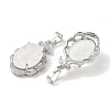 Natural Quartz Crystal Oval Pendants G-NH0025-15P-23-2