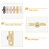 24Pcs 6 Colors Rack Plating Brass Pave Clear Cubic Zirconia Connector Charms KK-FH0005-83-4