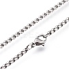 Titanium Steel Claddagh Cross Pendant Necklaces NJEW-Z001-02AS-5