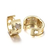 Brass Micro Pave Cubic Zirconia Huggie Hoop Earrings EJEW-K083-40G-B-2