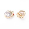 Brass Micro Pave Cubic Zirconia Charms X-KK-N231-130-NF-2