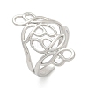 304 Stainless Steel Open Cuff Rings for Women RJEW-U061-02P-4