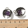 Bat Natural Amethyst Pendants G-F766-03AS-08-3