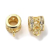 Brass Micro Pave Cubic Zirconia Tube Bails ZIRC-P112-02G-1