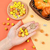 64Pcs Round & Rondelle Food Grade Eco-Friendly Silicone Beads SIL-SP0001-19F-4