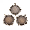 Tibetan Style Zinc Alloy Pendant Cabochon Settings TIBEP-M003-16AB-NR-2