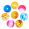 8Pcs 4 Colors Natural Chalcedony Pendants G-NB0003-93-1