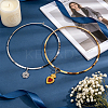 2Pcs 2 Colors 304 Stainless Steel Wire Wrap Collar Necklaces Set for Women NJEW-UN0001-34-2