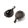 Natural Obsidian Teardrop Pendants G-K363-01R-19-2