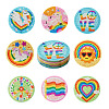 DIY Diamond Painting Rainbow Theme Cup Mat Kits DIAM-TAC0001-02-1